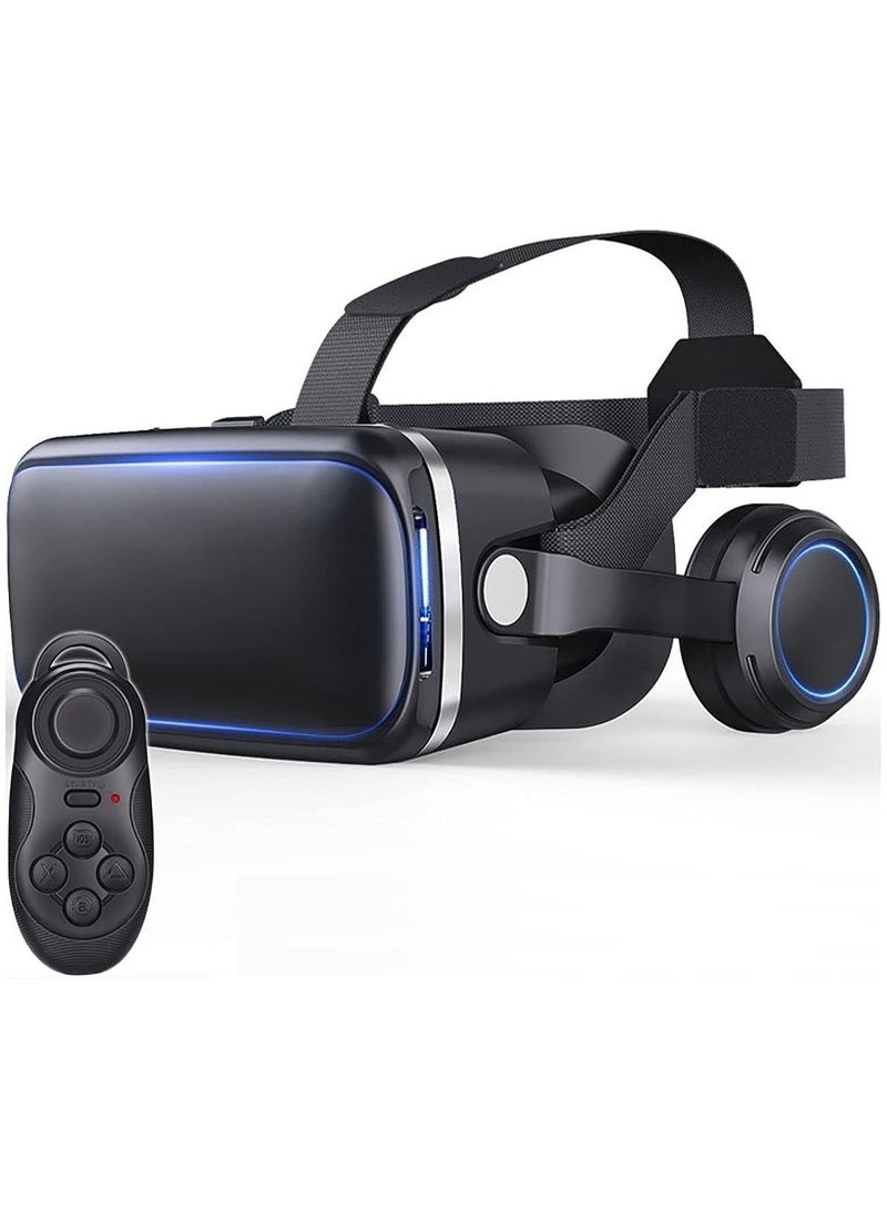 VR Headset – 3D Virtual Reality Glasses for iPhone & Android, Adjustable Lightweight VR Box with Remote for Immersive 360° Gaming & Movie Entertainment - Image 1